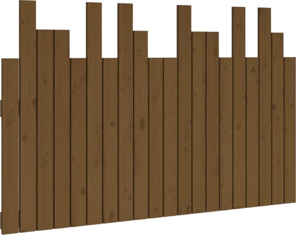 vidaXL Κεφαλάρι κρεβατιού, μέλι καφέ, 127,5x3x80 cm, κόντρα πλακέ πεύκου