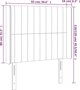 vidaXL Κεφαλάρι κρεβατιού με LED σκούρο καφέ 93x16x118/128 εκ ύφασμα