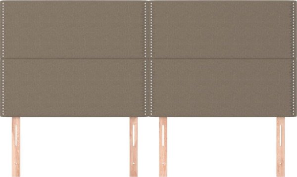 vidaXL Κεφαλάρια Κρεβατιού, 4 τεμ., Taupe, 100x5x78/88 cm, Υφασμάτινα