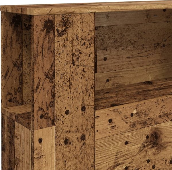 vidaXL Κεφαλάρι με ράφια από παλιό ξύλο 200x18,5x102,5 εκ.