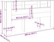 vidaXL Κεφαλάρι με ράφια από παλιό ξύλο 200x18,5x102,5 εκ.