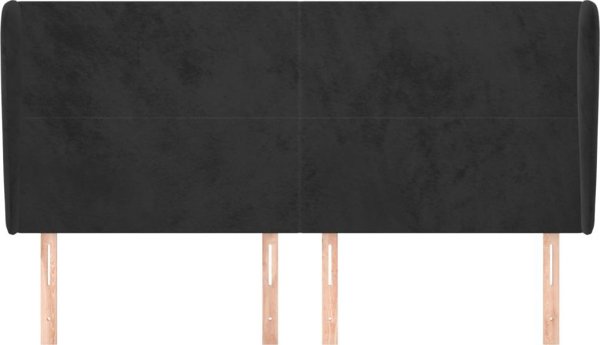 Κεφαλάρι uszak vidaXL, μαύρο, 203x23x118/128 cm, βελούδο