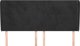 Κεφαλάρι uszak vidaXL, μαύρο, 203x23x118/128 cm, βελούδο