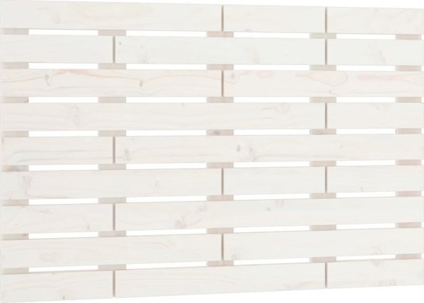 Κεφαλάρι κρεβατιού, λευκό, 106x3x63 cm, μασίφ πεύκο