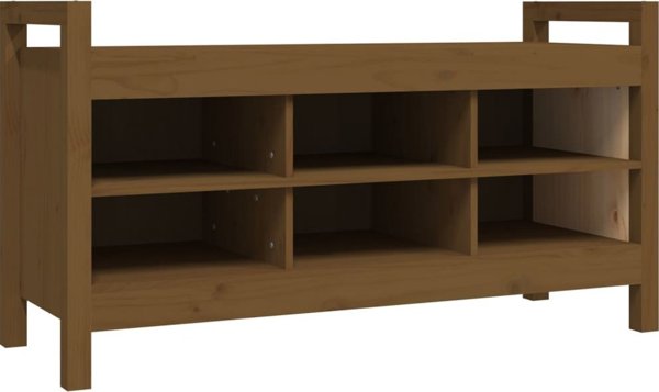 vidaXL Παγκάκι για διάδρομο, μελί καφέ, 110x40x60 cm, ξύλο πεύκου