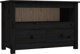 vidaXL vidaXL Szafka pod TV, czarna, 79x35x52 cm, lite drewno sosnowe