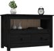 vidaXL vidaXL Szafka pod TV, czarna, 79x35x52 cm, lite drewno sosnowe