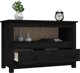vidaXL vidaXL Szafka pod TV, czarna, 79x35x52 cm, lite drewno sosnowe