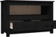 vidaXL vidaXL Szafka pod TV, czarna, 79x35x52 cm, lite drewno sosnowe