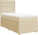 vidaXL Κρεβάτι Continental με στρώμα, κρεμ, ύφασμα, 100x200 cm
