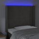 vidaXL Zaglowek do lotka z LED, ciemnoszary, 103x16x118/128cm, aksamit