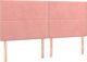 vidaXL Κεφαλάρι κρεβατιού με LED, ροζ, 160x5x118/128 cm, βελούδο