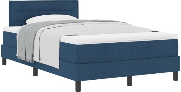 vidaXL Lozko Box Spring z Materacem Granatowym 120x200 cm Tkanina