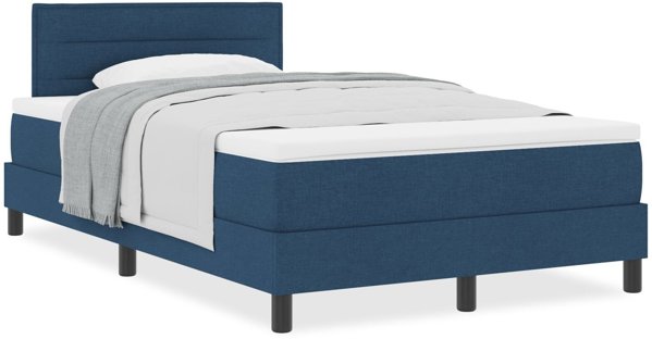 vidaXL Lozko Box Spring z Materacem Granatowym 120x200 cm Tkanina