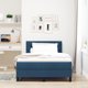 vidaXL Lozko Box Spring z Materacem Granatowym 120x200 cm Tkanina