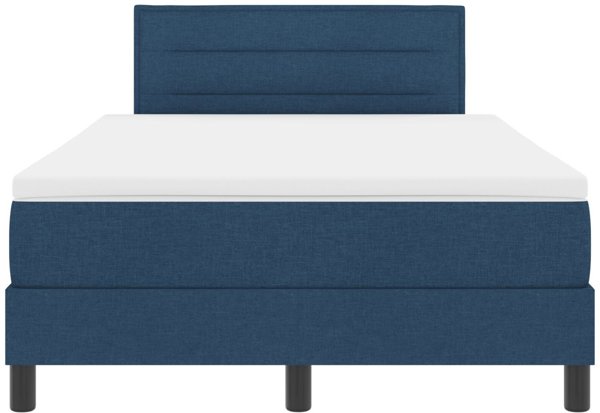 vidaXL Lozko Box Spring z Materacem Granatowym 120x200 cm Tkanina