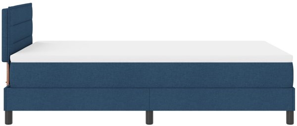 vidaXL Lozko Box Spring z Materacem Granatowym 120x200 cm Tkanina
