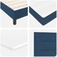 vidaXL Lozko Box Spring z Materacem Granatowym 120x200 cm Tkanina