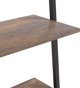 vidaXL Σκάλα-ράφι με 5 ράφια, σκούρο καφέ-μαύρο, 64x34x185,5 cm