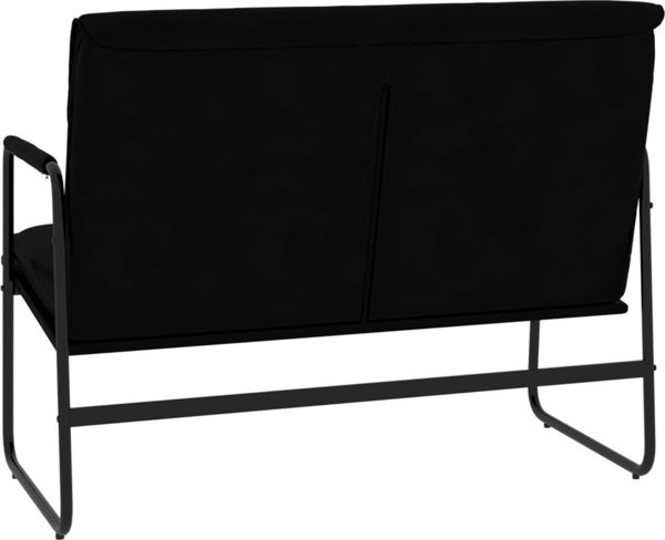 vidaXL Παγκάκι Μαύρο, 100x64x80 cm, επενδυμένο με τεχνητό δέρμα