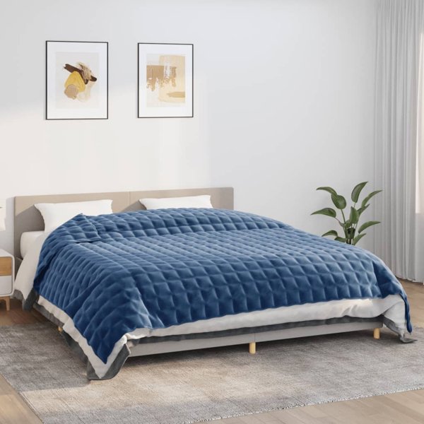 vidaXL Βαρυφορτωμένο κενόμαντο, μπλε, 220x260 cm, 11 kg, ύφασμα