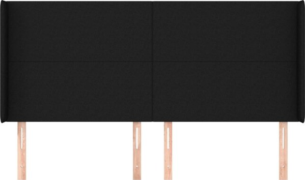vidaXL Κεφαλάρι uszak, μαύρο, 203x16x118/128 εκ., υφασμα