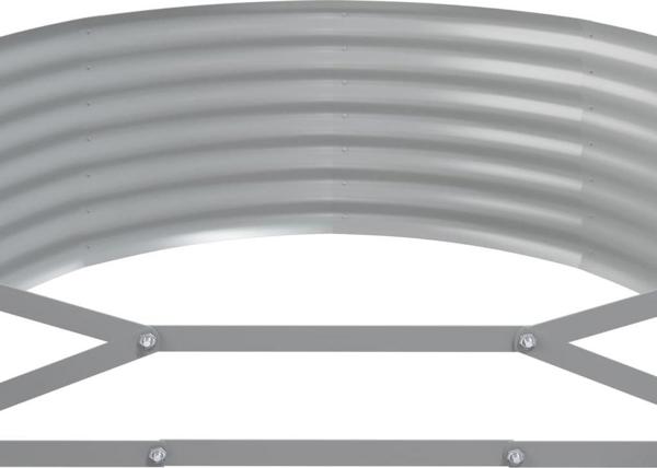 vidaXL vidaXL Donica ogrodowa, malowana proszkowo stal, 249x100x36 cm srebrna