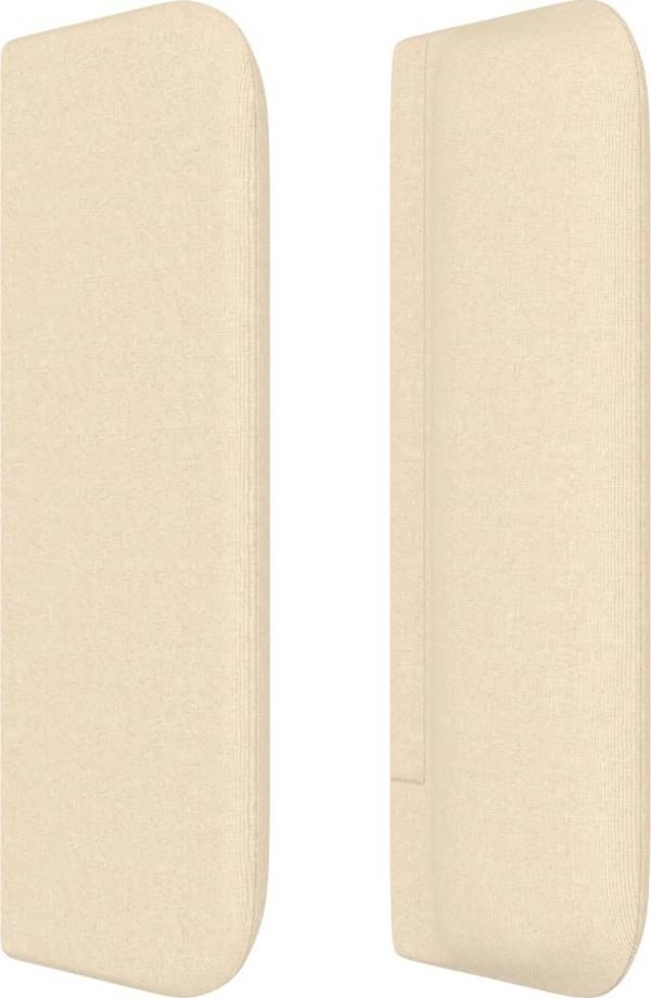 vidaXL Μαξιλάρι κεφαλής uszak, κρεμ, 83x16x78/88 cm, ύφασμα