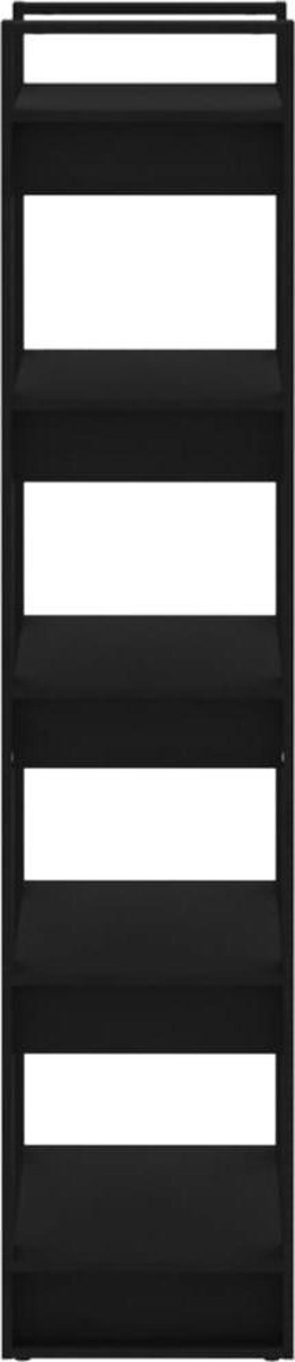 vidaXL Ράφι για βιβλία/διαχωριστικό, μαύρο, 60x35x160 εκ., πεύκο