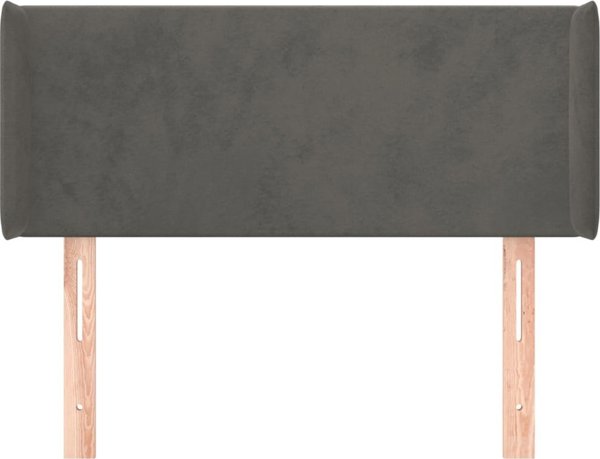 Κεφαλάρι uszak της vidaXL σε σκούρο γκρι βελούδο 93x16x78/88 εκ