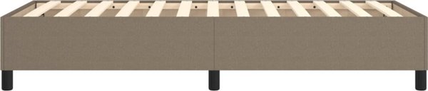vidaXL Lozko kontynentalne kolor taupe obite tkanina 80x200 cm