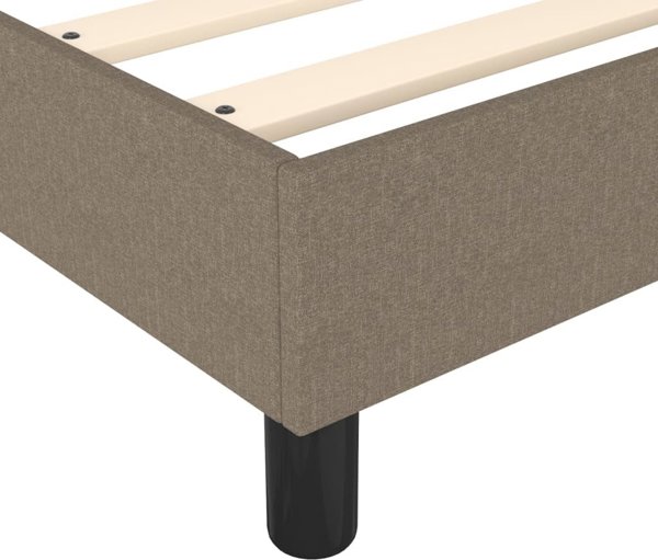 vidaXL Lozko kontynentalne kolor taupe obite tkanina 80x200 cm