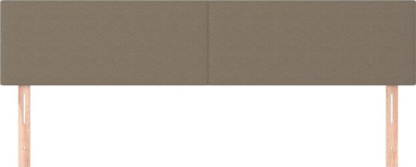 vidaXL Τεμάχια Προσκέφαλων Κρεβατιού, 2 τεμ., taupe, 80x5x78/88 cm, ύφασμα