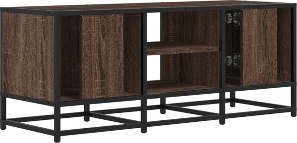 vidaXL Έπιπλο τηλεόρασης, καφέ δρυς, 100x35x41 εκ
