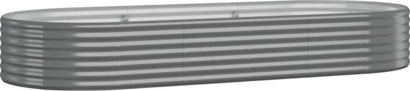 vidaXL vidaXL Donica ogrodowa, malowana proszkowo stal, 249x100x36 cm, szara