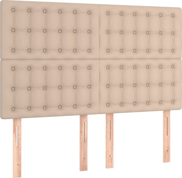 vidaXL Προσκέφαλα, 4 τεμ., cappuccino, 72x5x78/88 cm, τεχνητό δέρμα