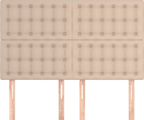 vidaXL Προσκέφαλα, 4 τεμ., cappuccino, 72x5x78/88 cm, τεχνητό δέρμα