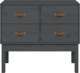 vidaXL vidaXL Komoda, szara, 90x40x78 cm, lite drewno sosnowe