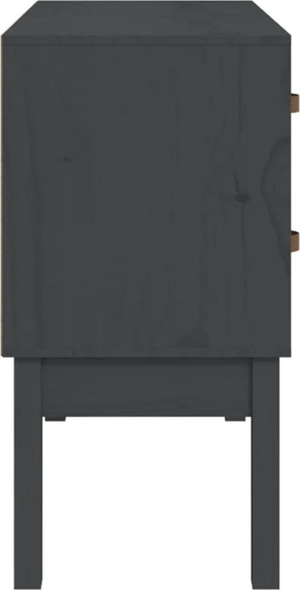 vidaXL vidaXL Komoda, szara, 90x40x78 cm, lite drewno sosnowe