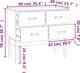 vidaXL vidaXL Komoda, szara, 90x40x78 cm, lite drewno sosnowe