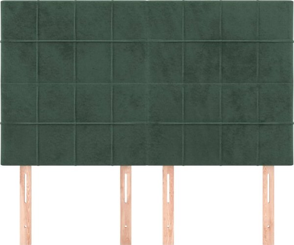 vidaXL Zaglowki do lozka, 4 szt, ciemnozielone, 72x5x78/88 cm, aksamit