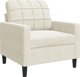 vidaXL Fotel, kremowy, 60 cm, obity aksamitem
