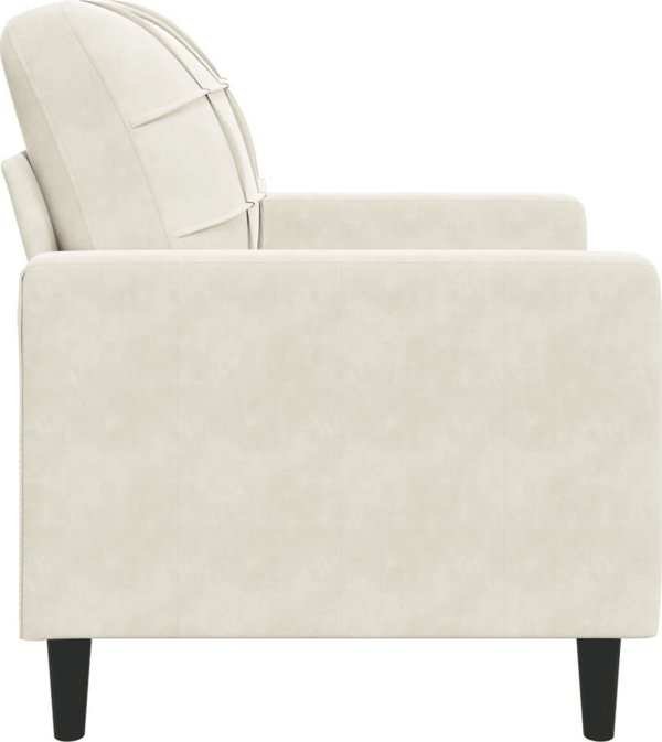 vidaXL Fotel, kremowy, 60 cm, obity aksamitem