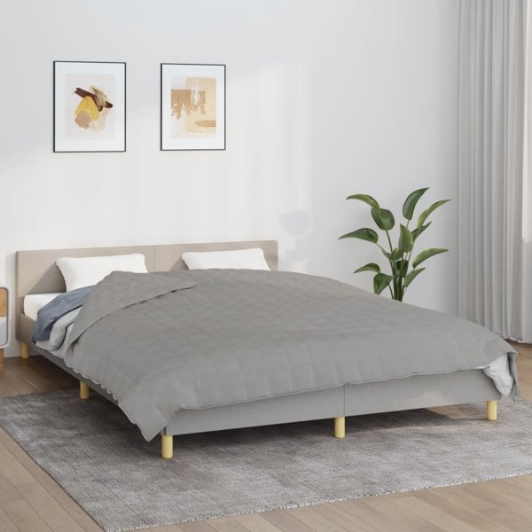 vidaXL Κουβέρτα βάρους, γκρι, 200x220 εκ., 9 κιλά, υφασμάτινη