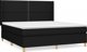 vidaXL Λουκο Kontynentalne με στρώμα, μαύρο υφασμάτινο 180x200 εκ.