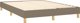 vidaXL Ηπειρωτικό κρεβάτι με στρώμα, taupe, ύφασμα, 140x190 cm