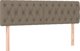 vidaXL Ηπειρωτικό κρεβάτι με στρώμα, taupe, ύφασμα, 140x190 cm