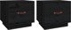 vidaXL vidaXL Szafki nocne, 2 szt., czarne, 40x34x35 cm, lite drewno sosnowe