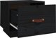 vidaXL vidaXL Szafki nocne, 2 szt., czarne, 40x34x35 cm, lite drewno sosnowe