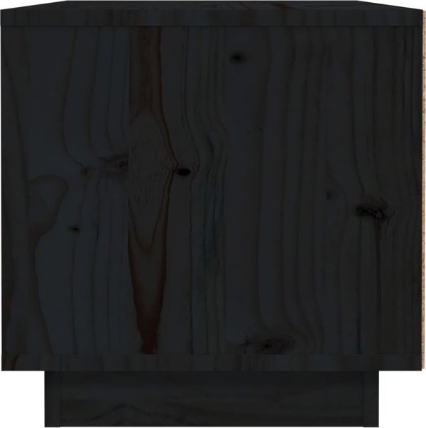 vidaXL vidaXL Szafki nocne, 2 szt., czarne, 40x34x35 cm, lite drewno sosnowe